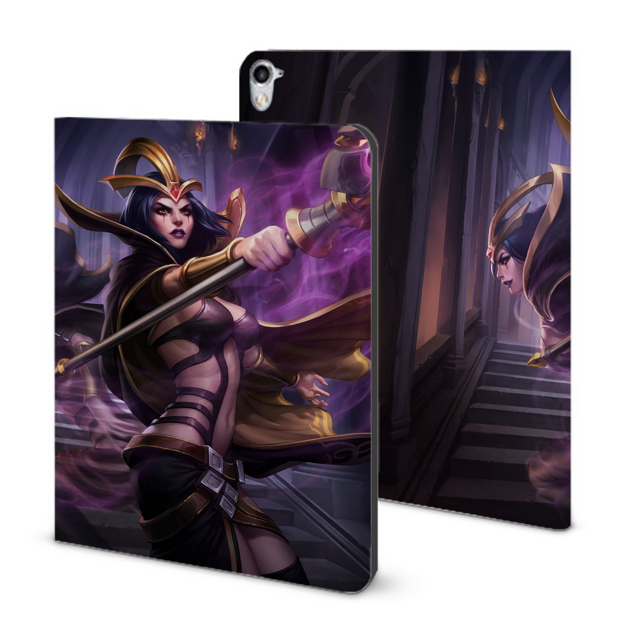 （画像用） リーグ・オブ・レジェンド League of Legends LOL IPad ケース ブック型 PUレザー TPU 耐衝撃 軽量 薄型 ペン収納なし 全面保護 IPad 各モデル対応